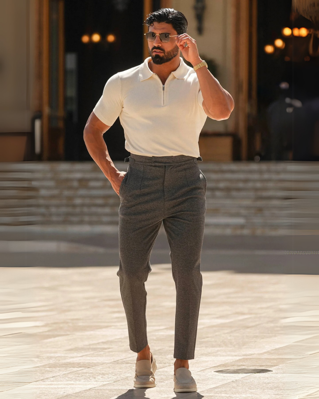 Pantalon de Costume Homme à Ajustement Latéral Amalfi [Achetez 1, Recevez-en 2]