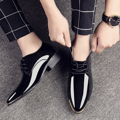 Chaussure Homme en Cuir Verni